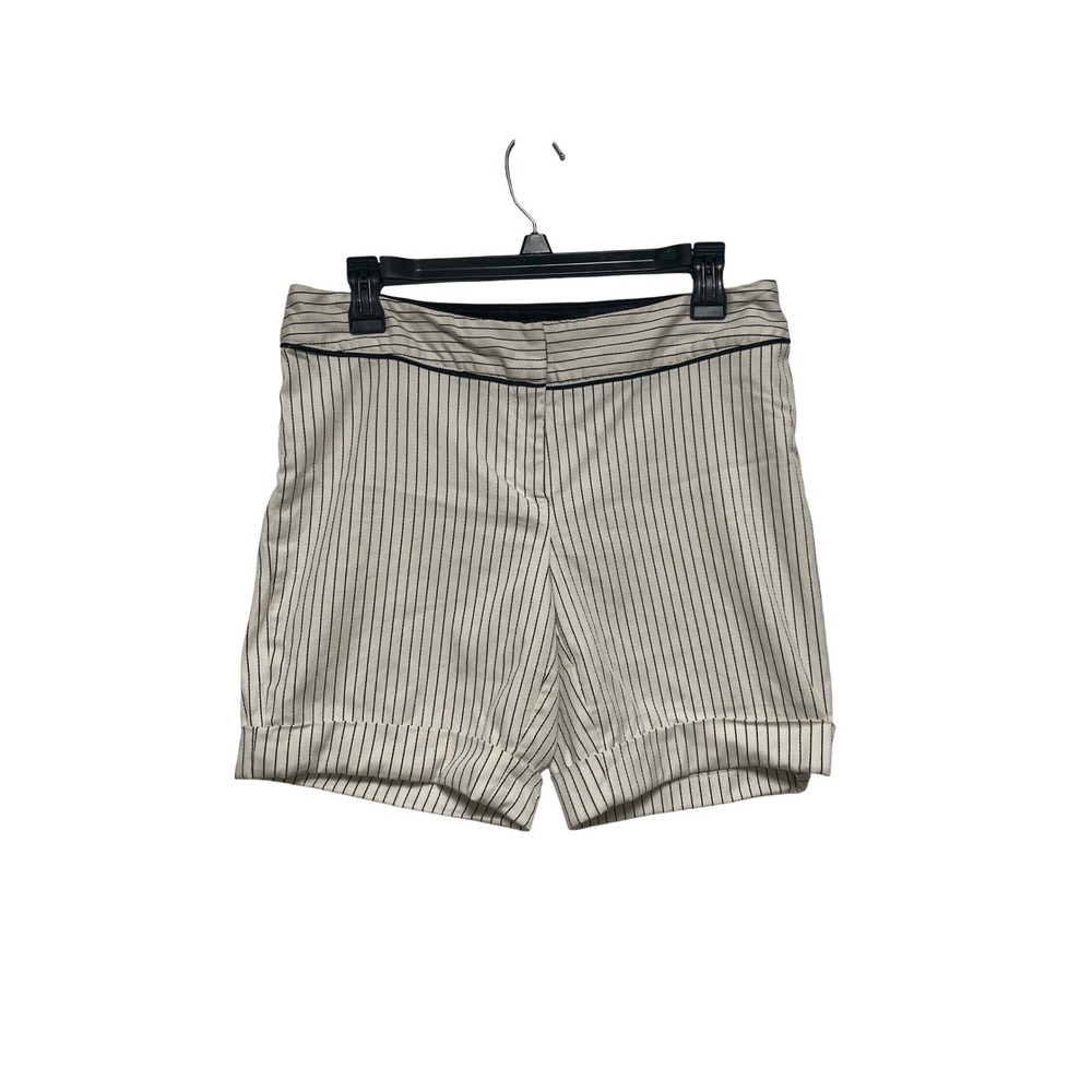 White House Black Market Shorts Womens Pinstripe Cuffed Career Sz 4